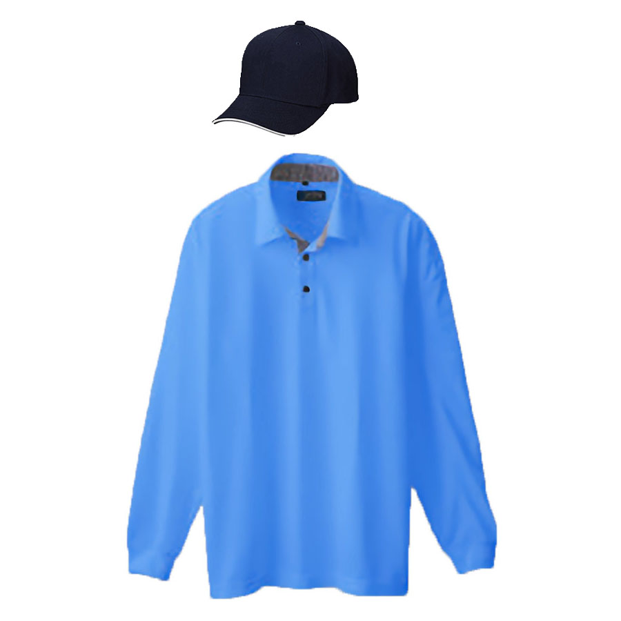 サックス+帽子(ネイビー・ホワイト)