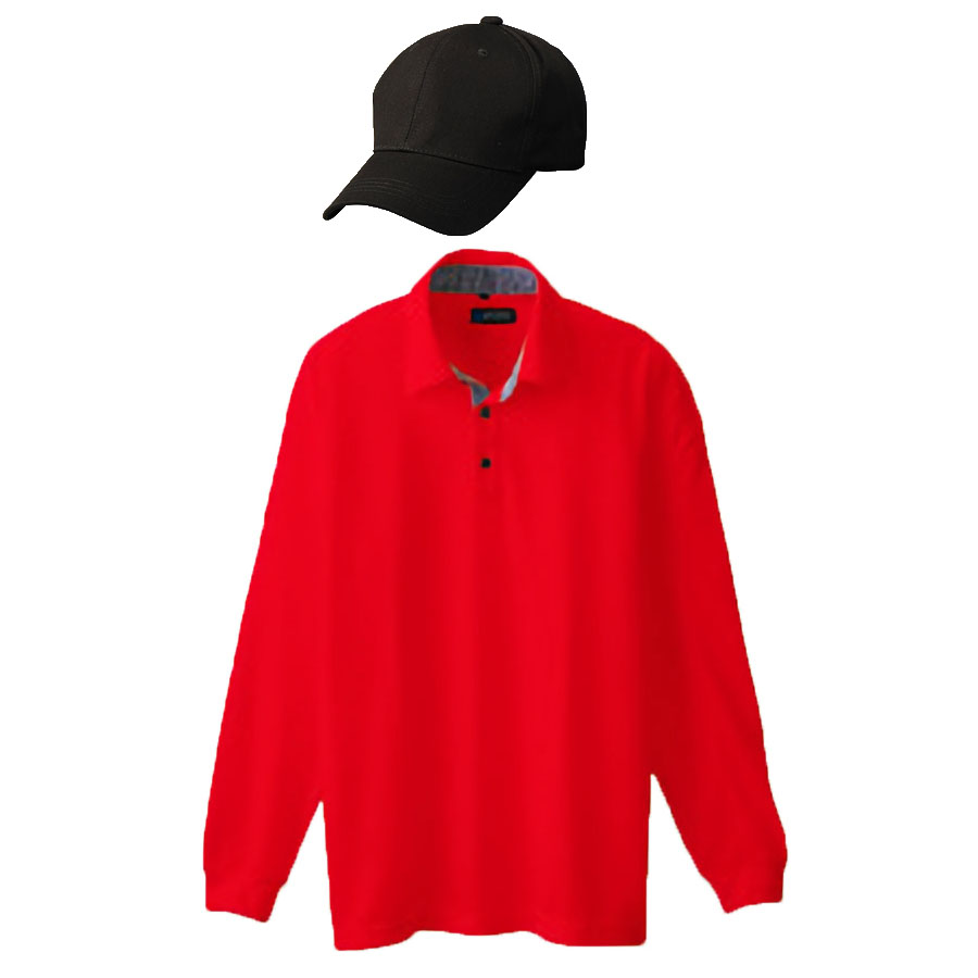 レッド+帽子(ブラック)