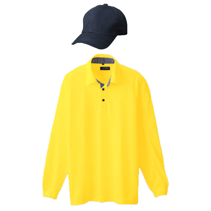 イエロー+帽子(ネイビー)