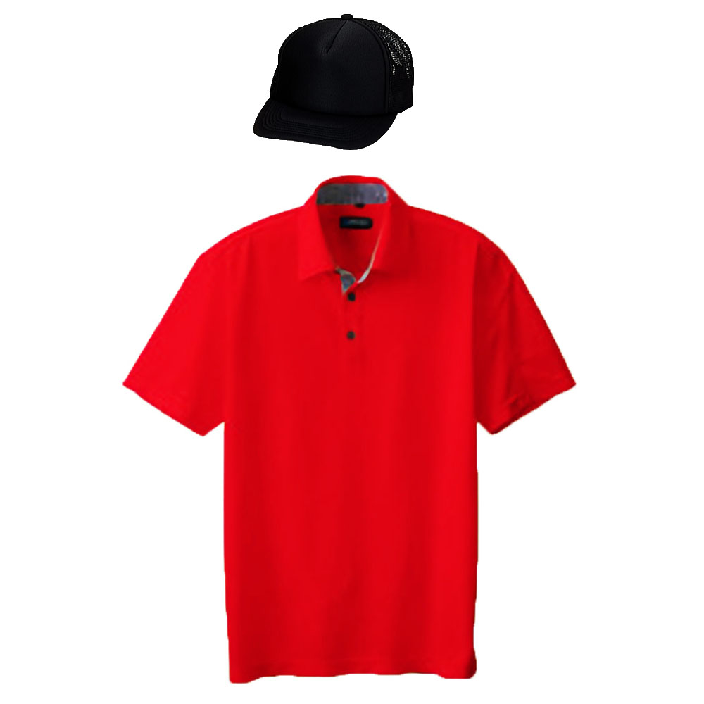 レッド+帽子(ブラック)