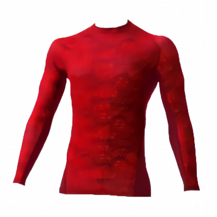 G.GROUND 4.4oz 長袖サポートシャツ(適圧コンプレッションウェア) 50620 限定色 (スクエアレッド)