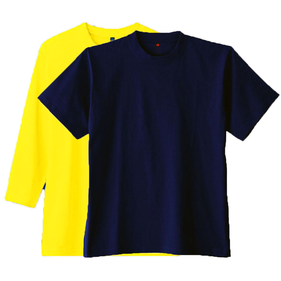 半袖ネイビー+七分袖イエロー