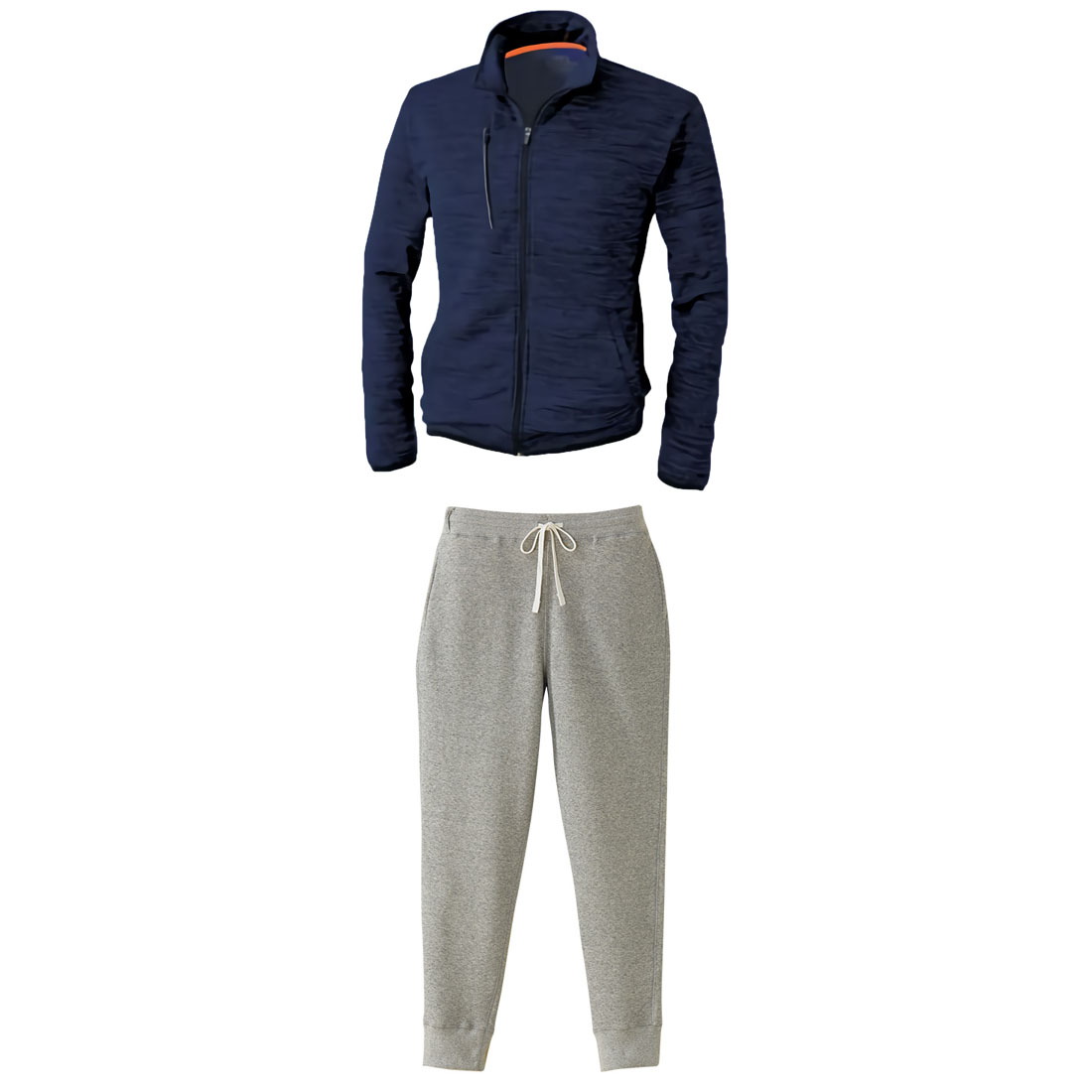 上ネイビー+下ヴィンテージへザー