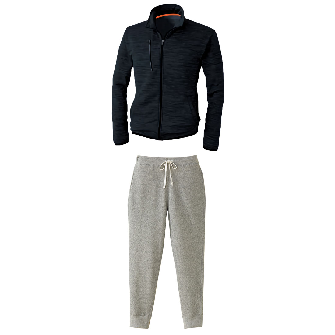 上ブラック+下ヴィンテージへザー