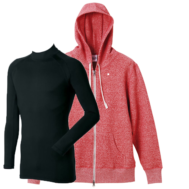 ヴィンテージへザーレッド+(Inner)ブラック