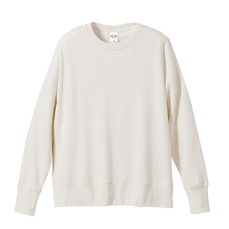 FF 8.4oz ファインフレンチテリー ビッグクルーネックスウェット(トレーナー) M・Lサイズ (バニラホワイト)