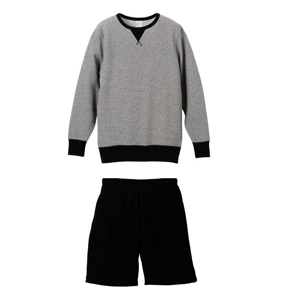 上Vへザー・ブラック+下ブラック