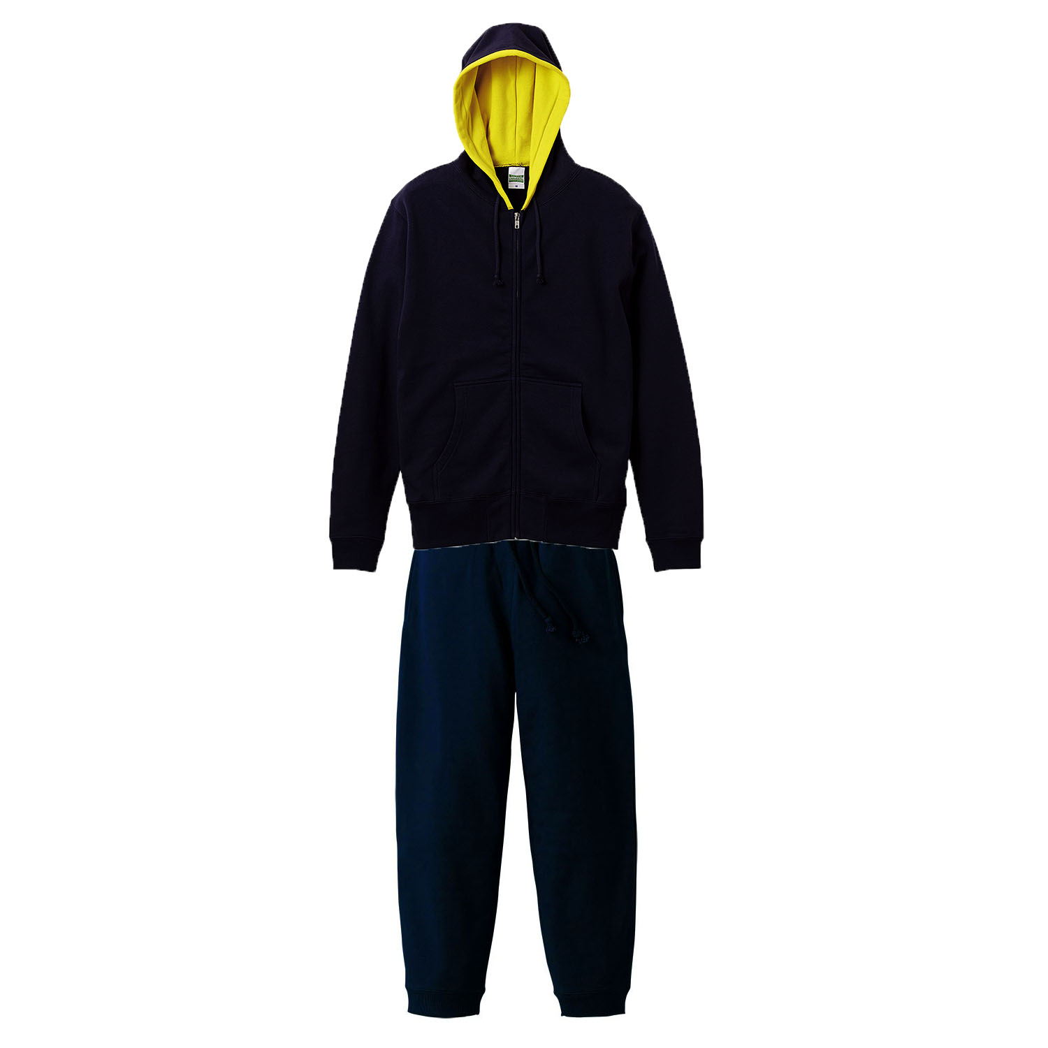 上ネイビー・ブレージングイエロー+下ネイビー