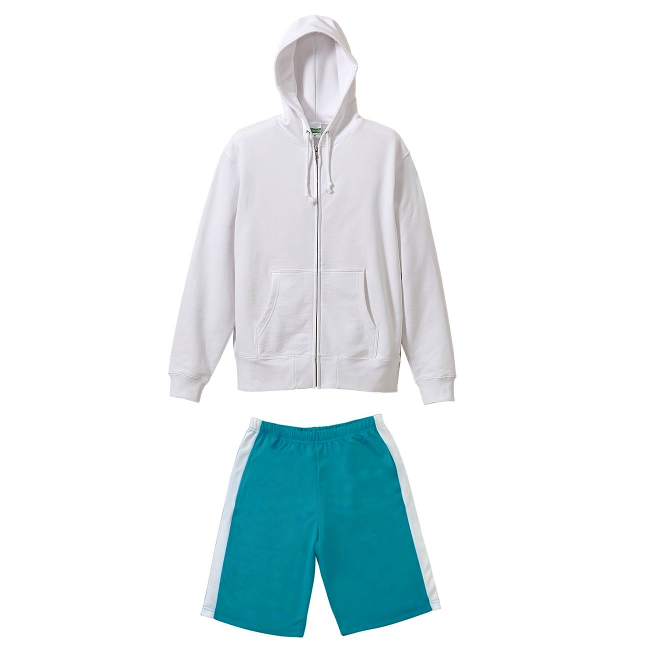 上ホワイト+下エメラルドブルー