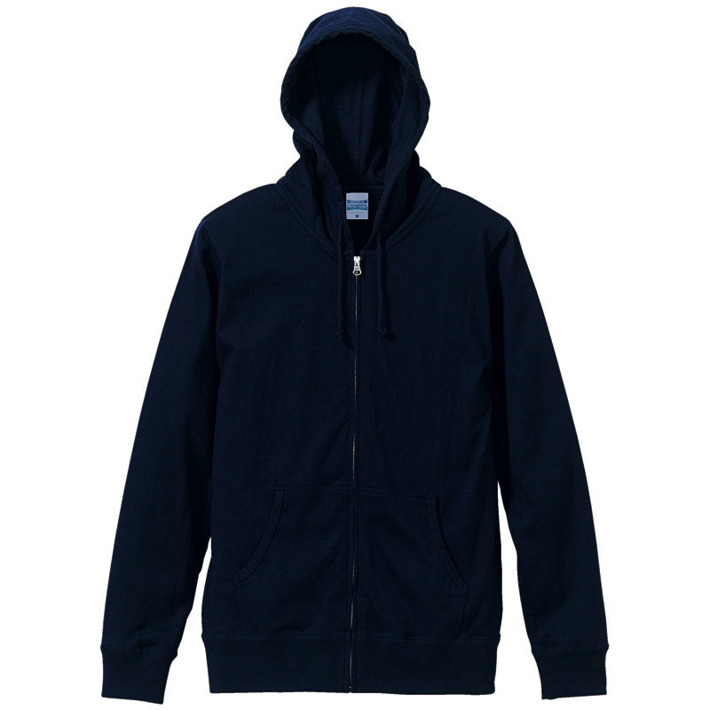 ユナイテッドアスレ 5.6oz フルジップパーカー for メンズ&レディース S～XLサイズ (ネイビー)