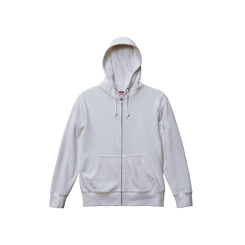 ユナイテッドアスレ 8.8oz ミドルウェイトスウェットフルジップパーカー(裏パイル) XS～XL (ホワイト)