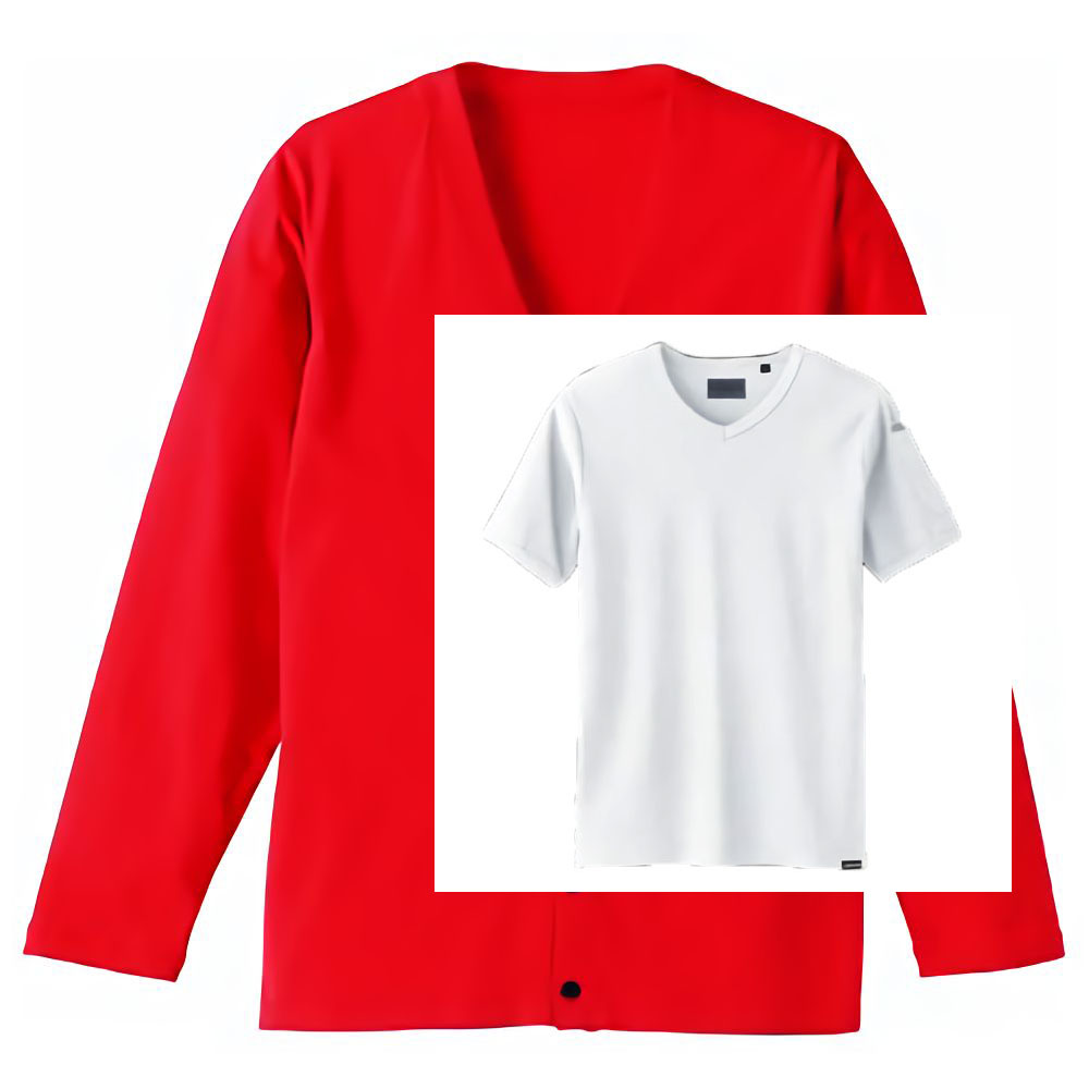 フレンチレッド+ホワイト(Tシャツ)