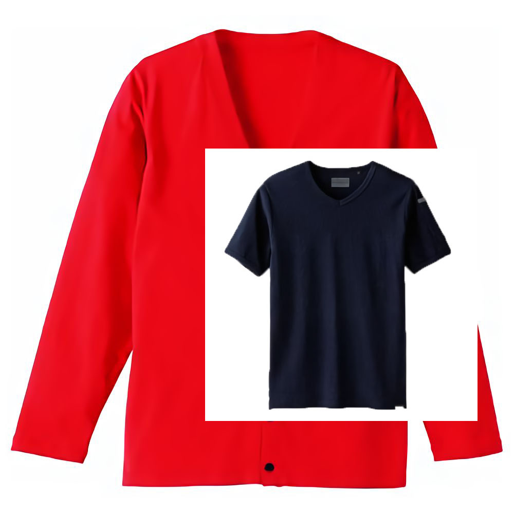 フレンチレッド+ネイビー(Tシャツ)