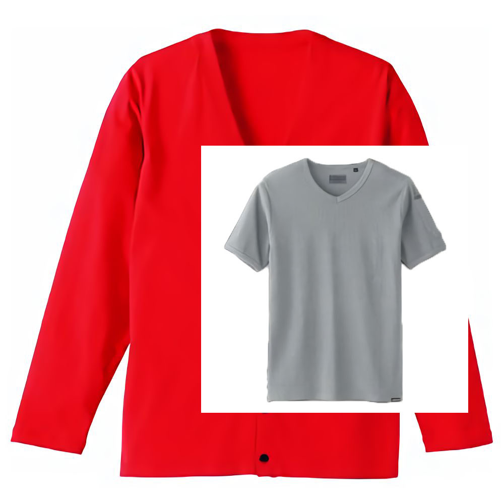 フレンチレッド+グレー(Tシャツ)