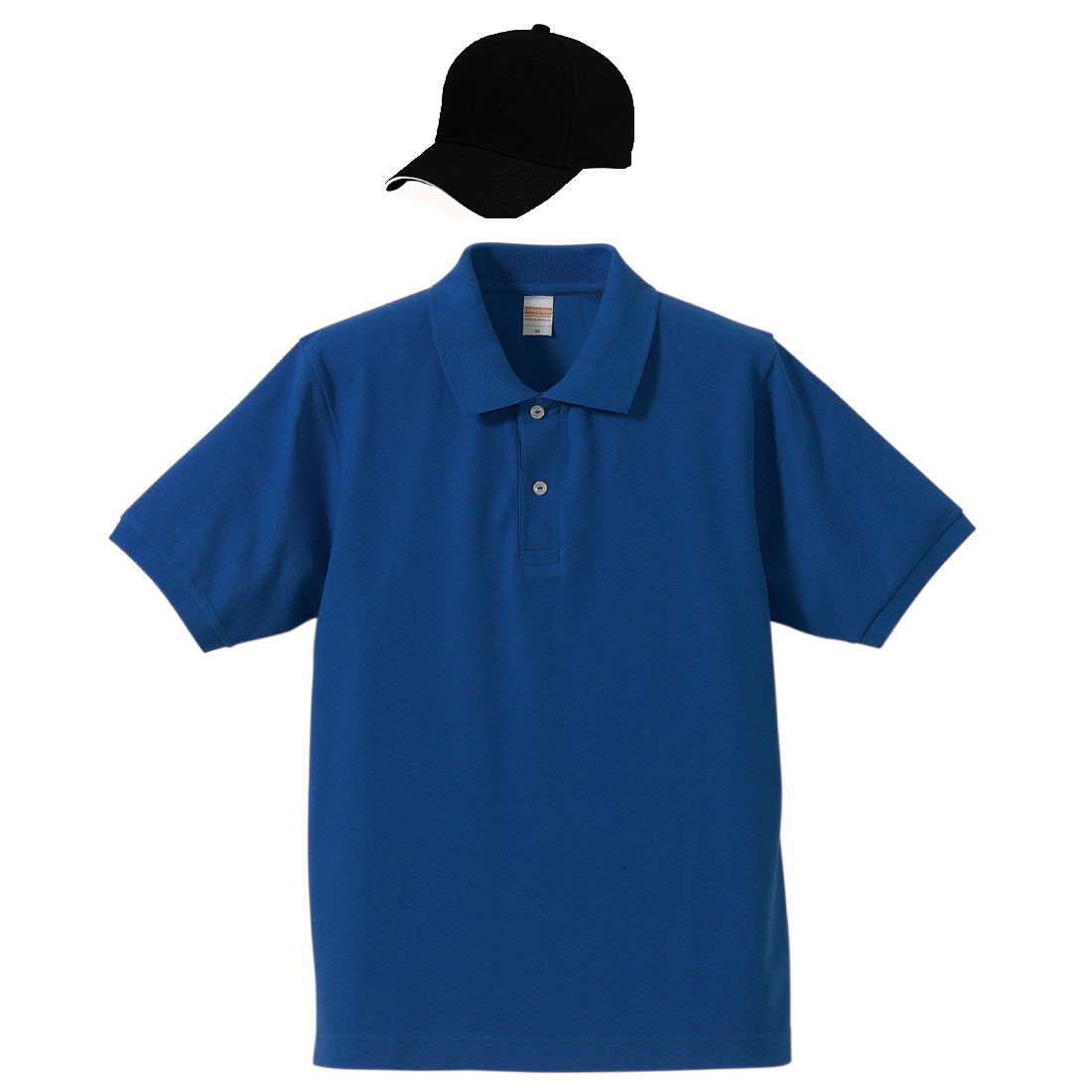 ロイヤルブルー+帽子(ブラック・ホワイト)