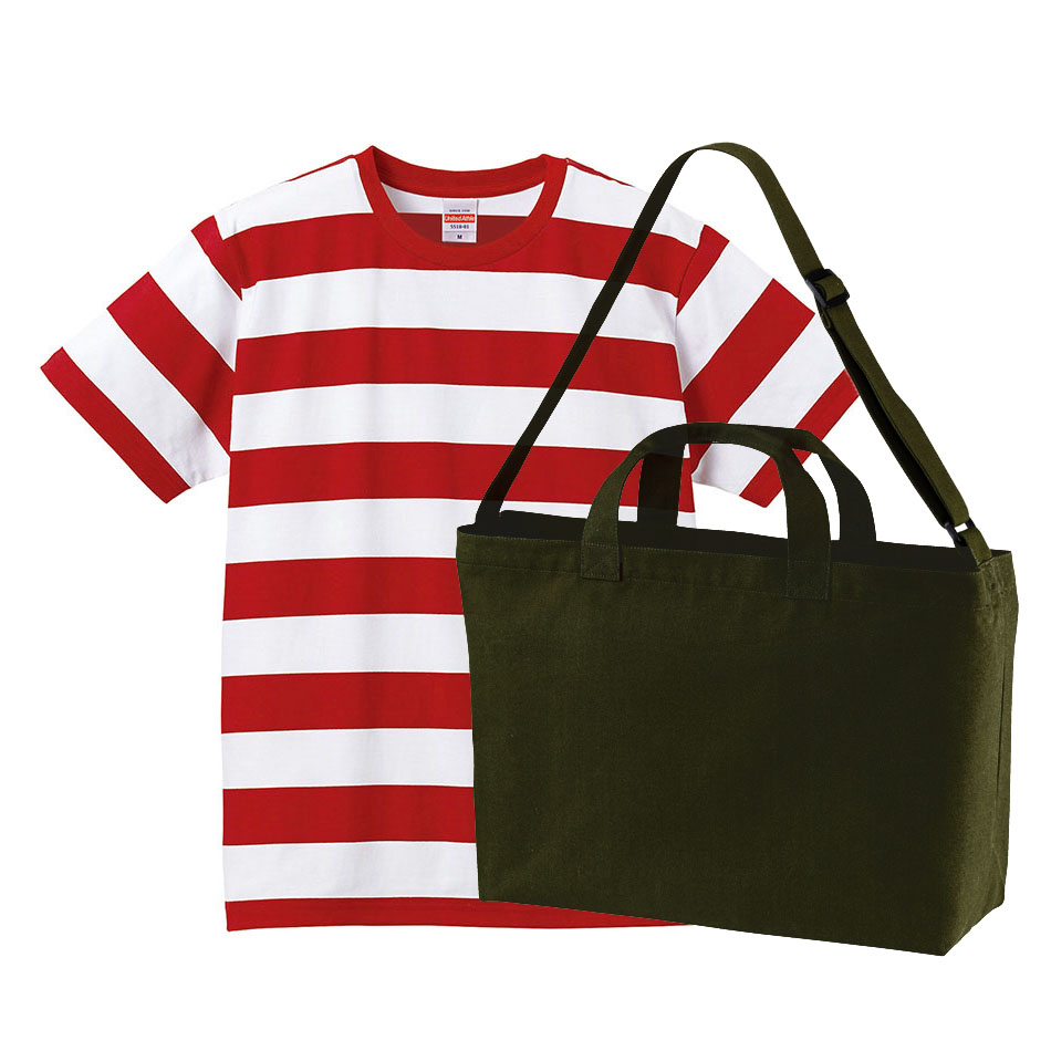 ユナイテッドアスレ 5 0oz ボーダーtシャツ ラージショルダーバッグ コーデ S Lサイズ レッド ホワイト Tシャツ Od バッグ スポーツファッション通販 東京パワーステーションasap