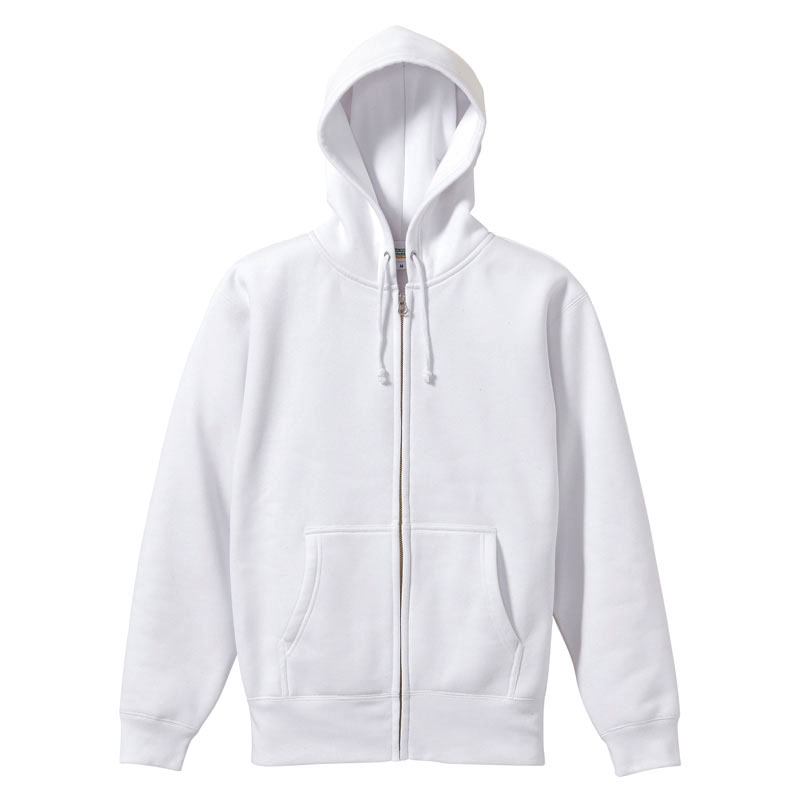 ユナイテッドアスレ 10.0oz スウェットフルジップパーカー(裏起毛) ジュニアサイズ (ホワイト)