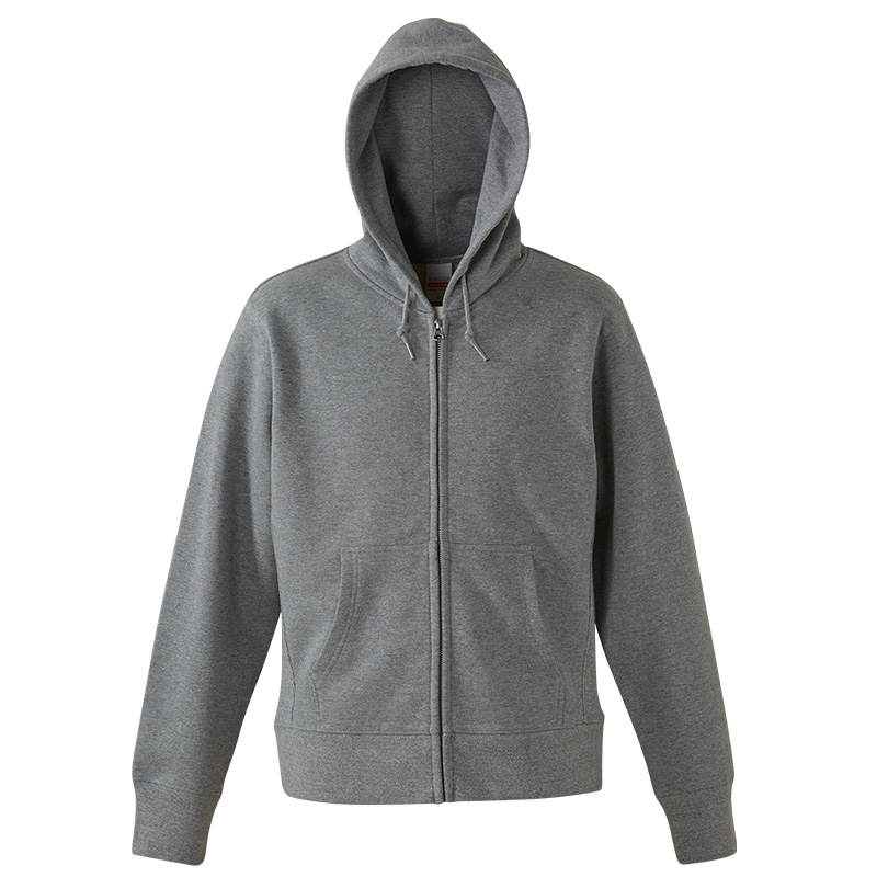 ヘビーウェイト 12.7oz フルジップパーカー(裏起毛) S～LL(XL)サイズ (ミックスグレー)