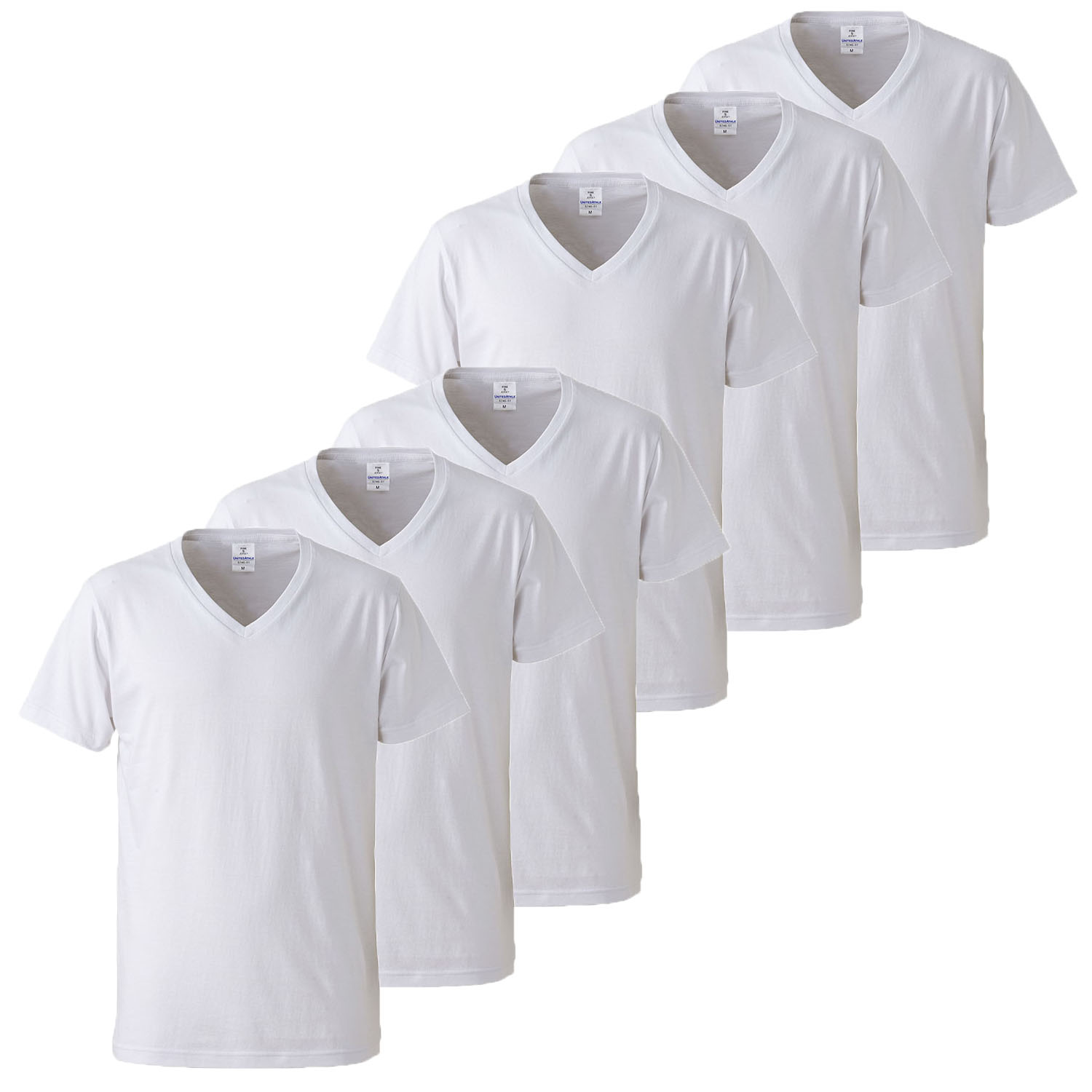 6days 4.7oz Vネック生活6日間 VネックTシャツ×6 S～LL(XL)サイズ (ホワイト×6)