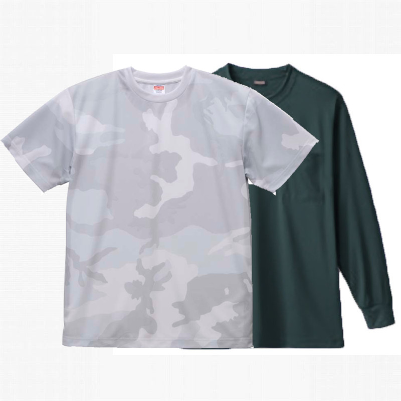 ホワイトウッドランド(半袖)+チャコールグレー(長袖)