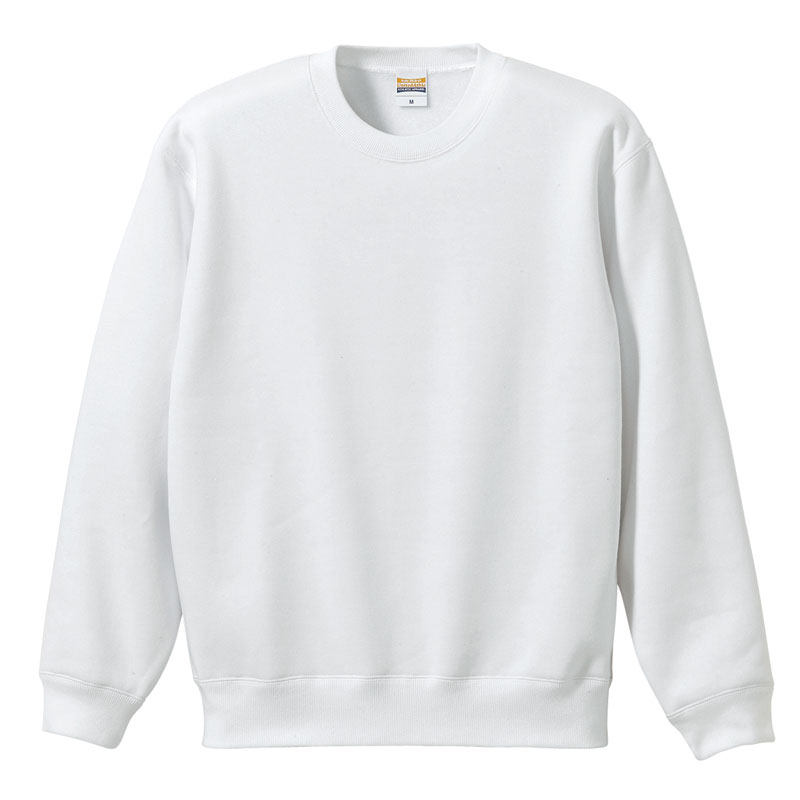 ユナイテッドアスレ 10.0oz クルーネックスウェット(裏起毛) S～LL(XL)サイズ (ホワイト)