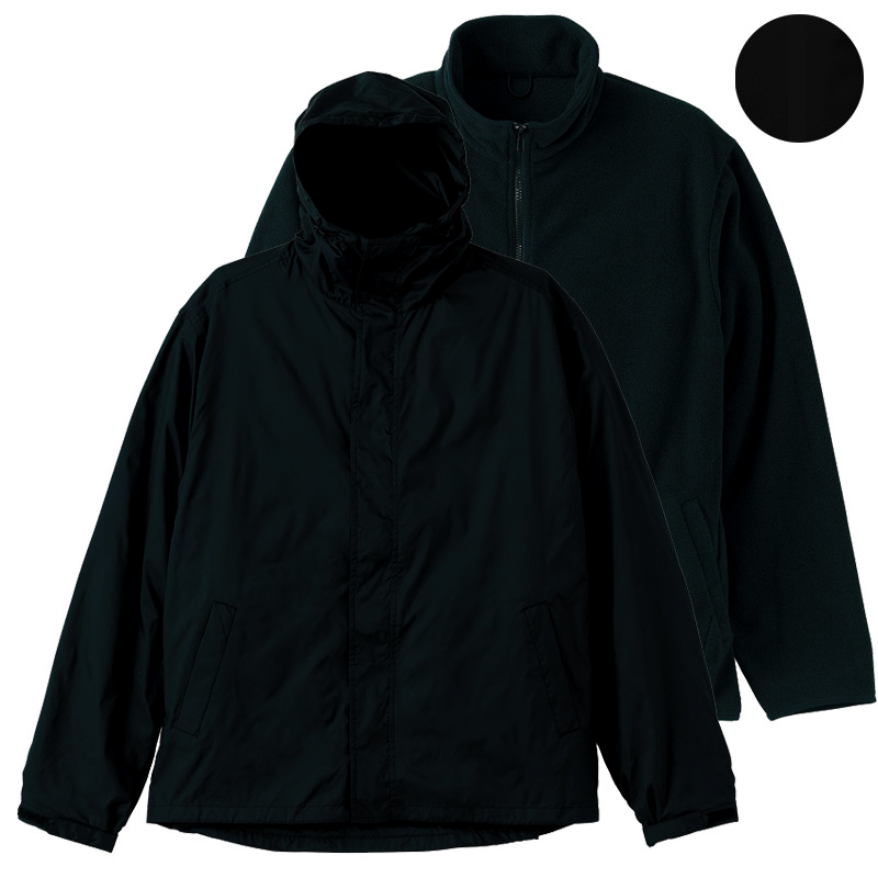 ブラック・ブラック(Innerフリース:ブラック)