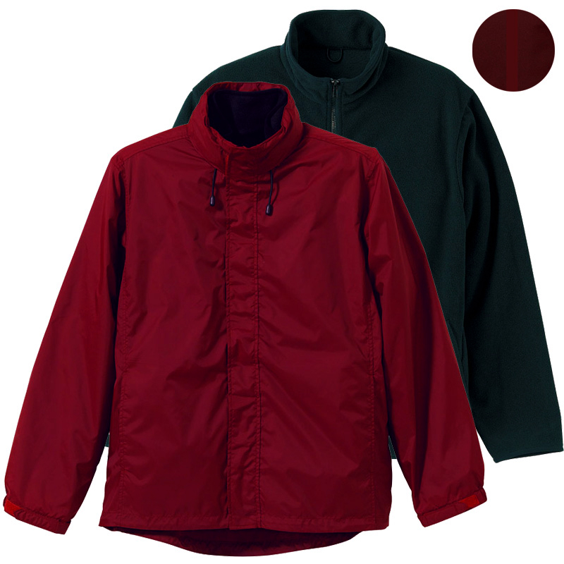 バーガンディ(Innerフリース:ブラック)