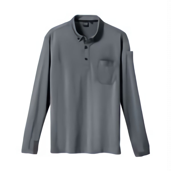 G.GROUND 4.4oz ボタンダウン長袖ポロシャツ(ドライ&デオドラント) S～3L (ブラック)