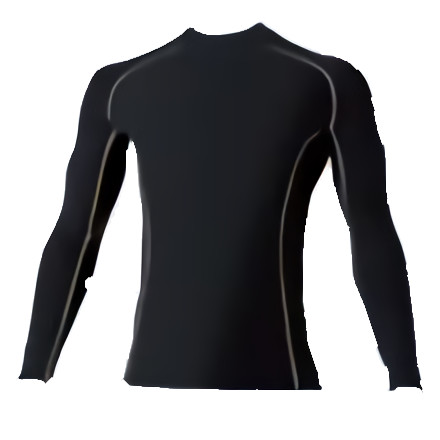 G.GROUND 5.2oz コンプレッションウェア 防寒(裏起毛)インナーシャツ (ブラック)