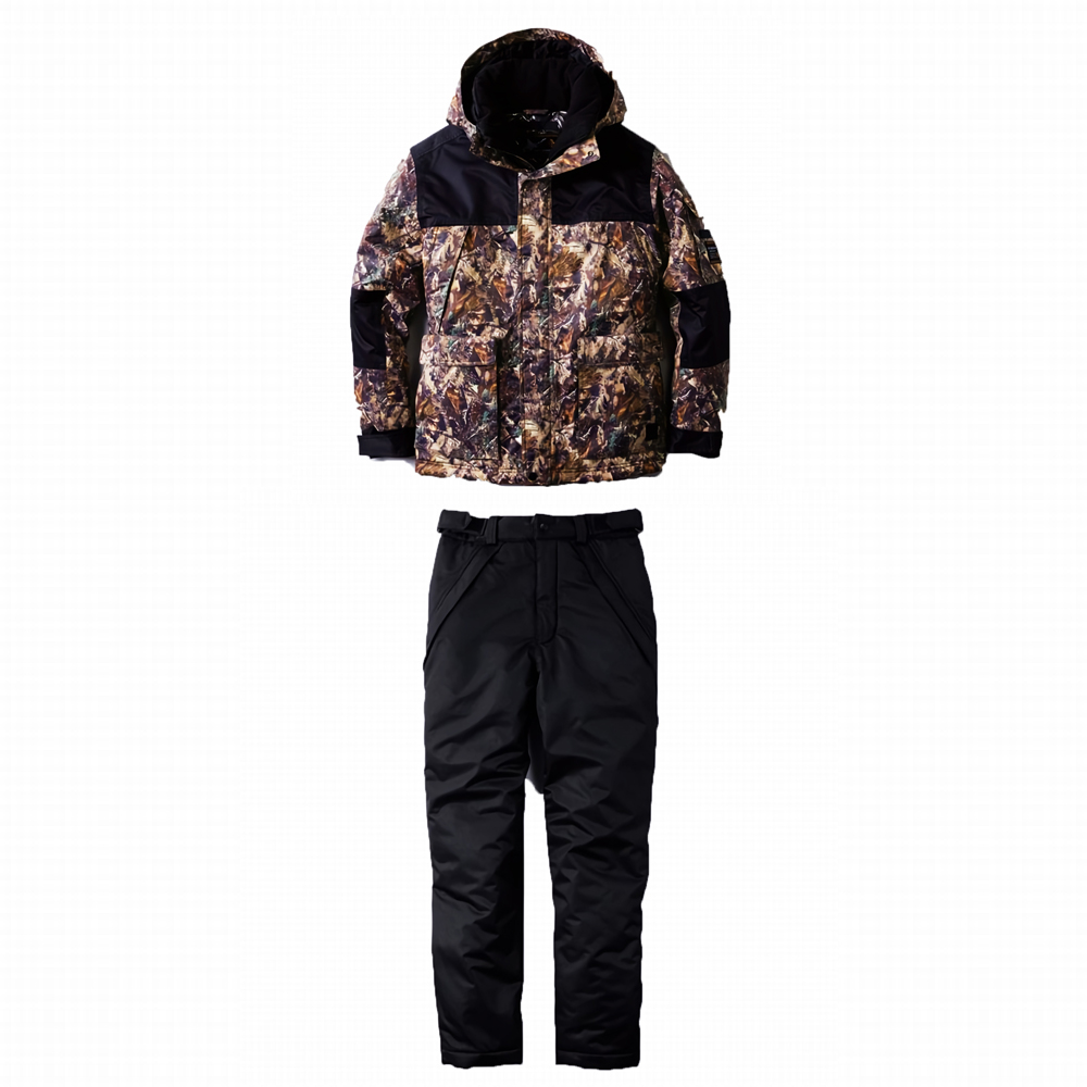 G.GROUND ハイスペック防水防寒ブルゾン+パンツ 上下セットアップ S～LLサイズ (上リアルツリーカモ+下ブラック)