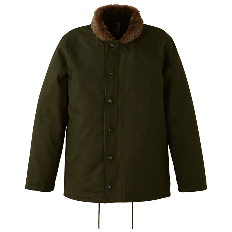 ユナイテッドアスレ コットンツイルデッキ ジャケット(中綿入) M～LL(XL)サイズ (OD(オリーブドラブ))