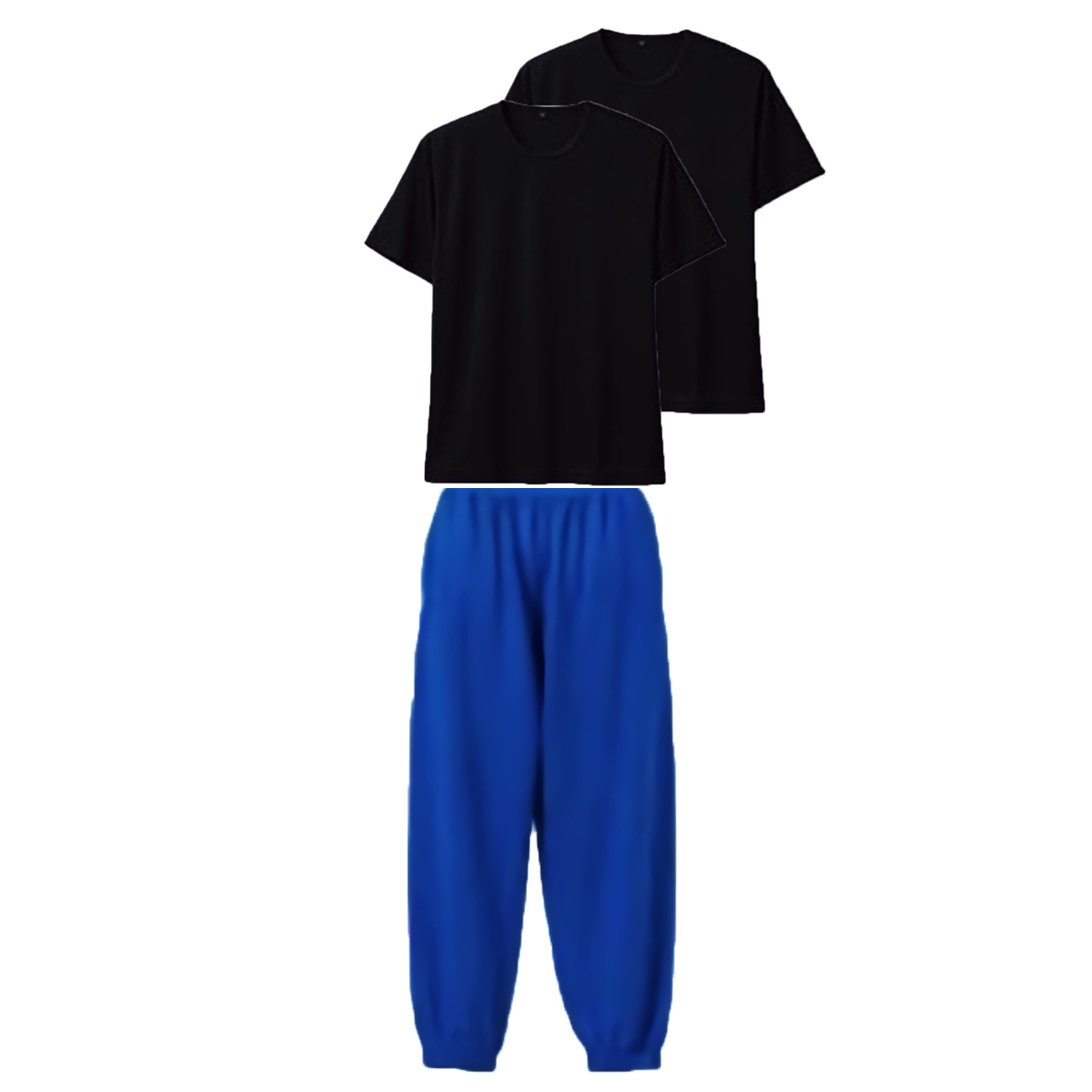 上ブラック+下ロイヤルブルー