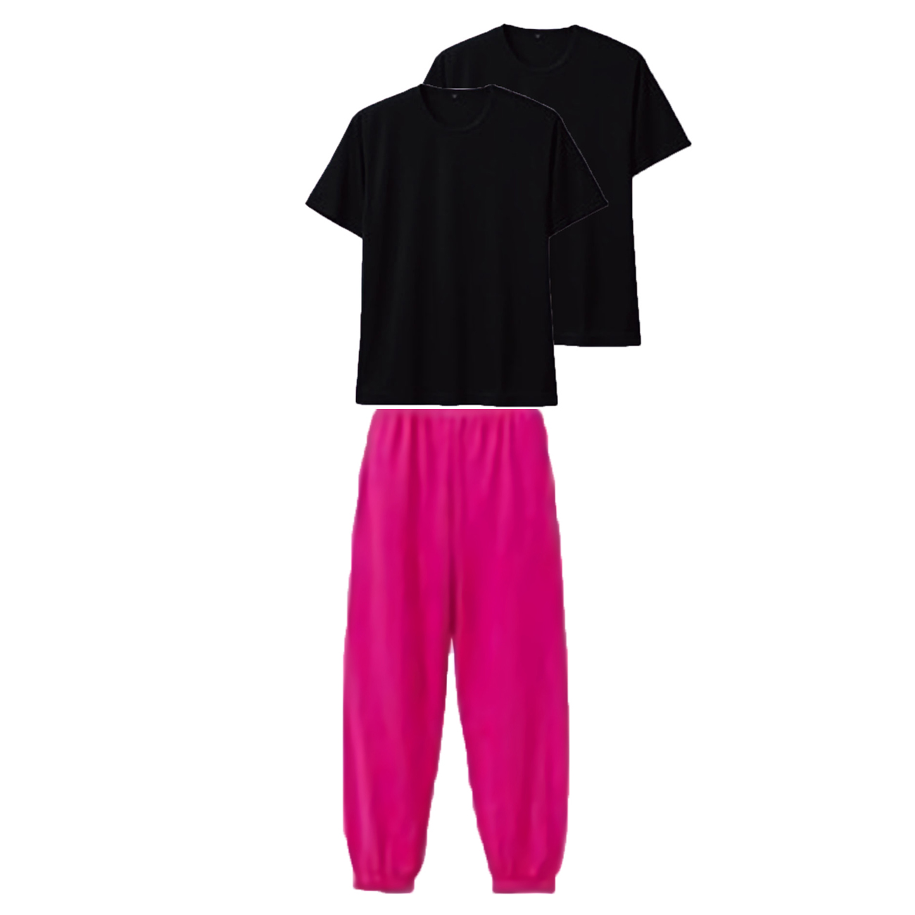 上ブラック+下トロピカルピンク