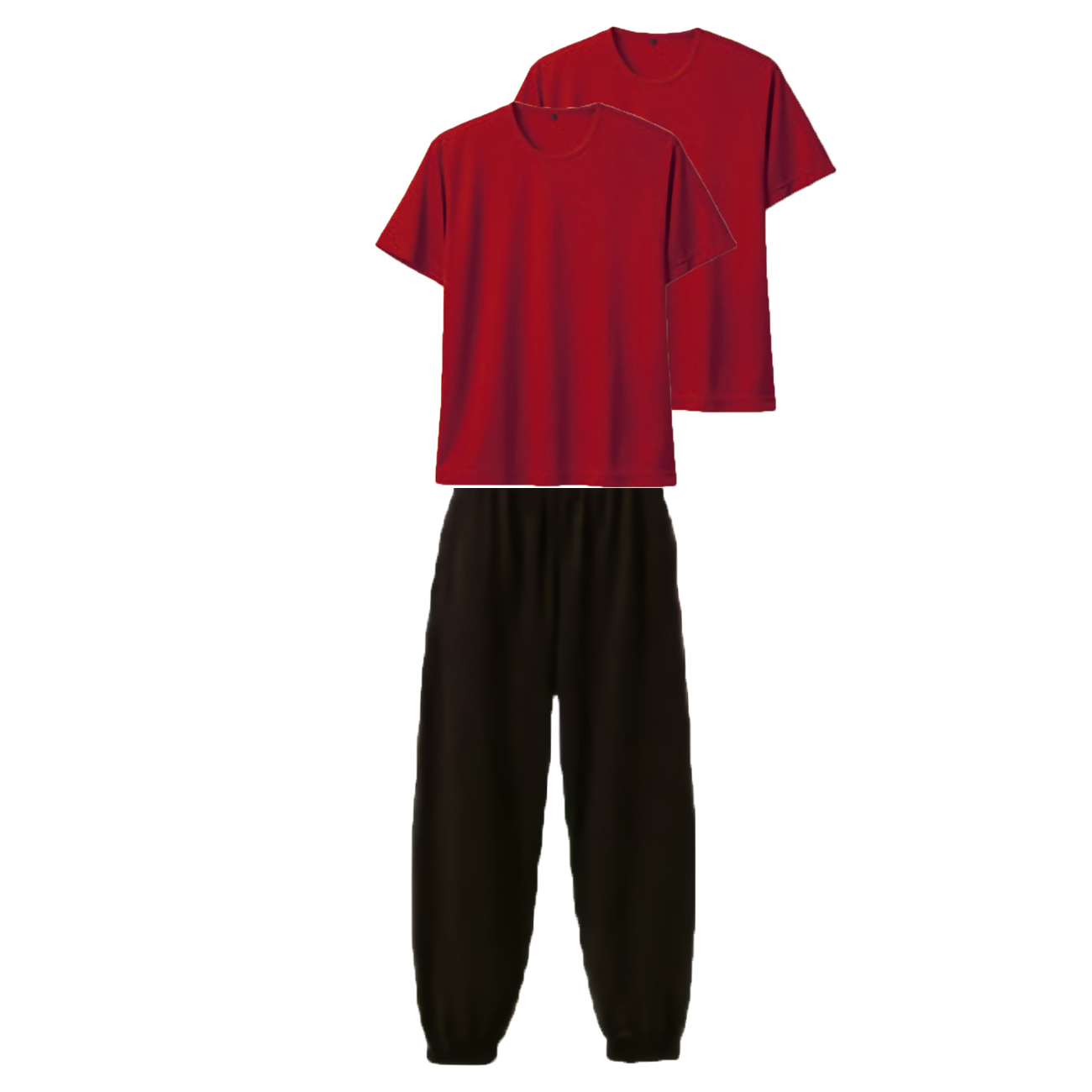 上バーガンディ+下チャコール