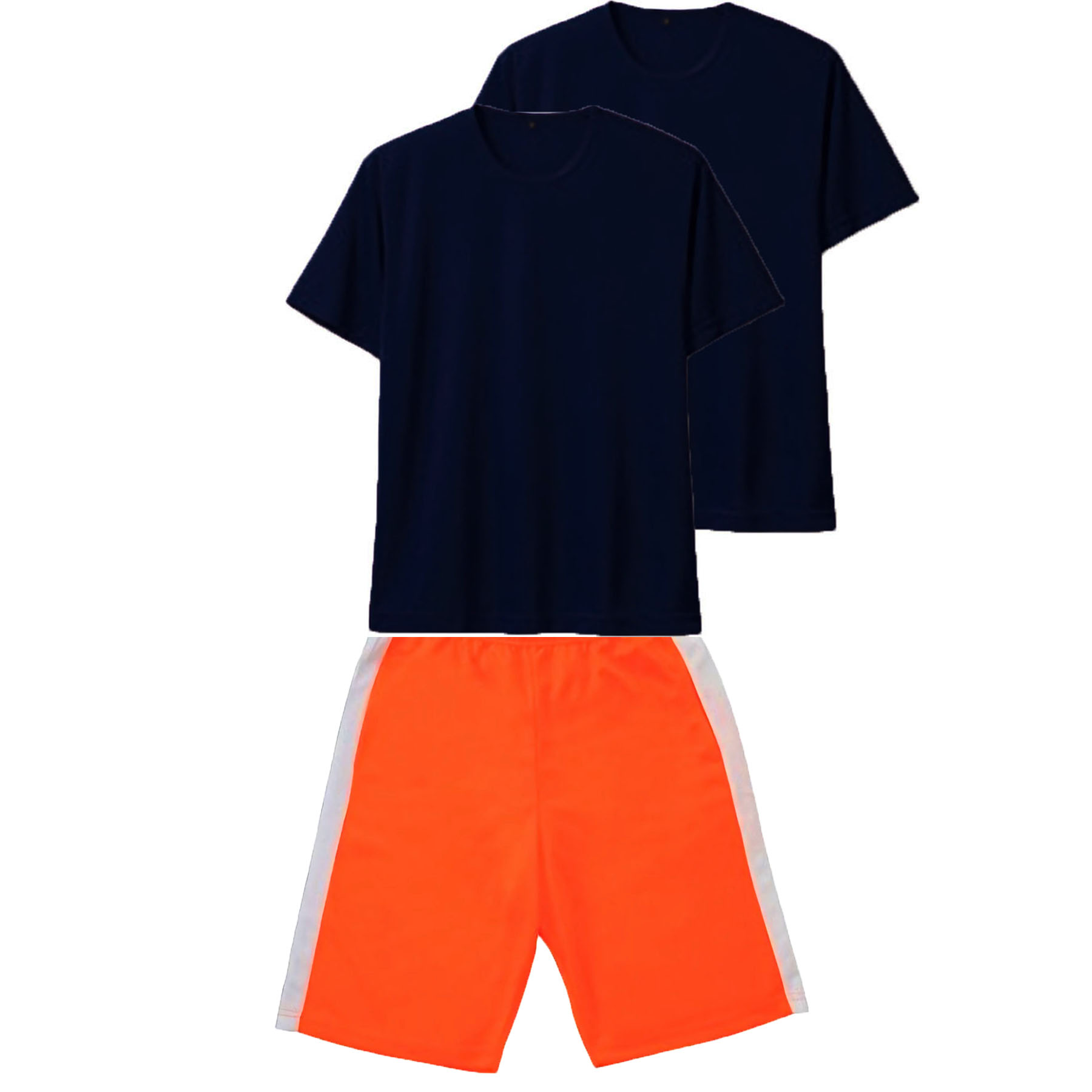 上ネイビー+下オレンジ