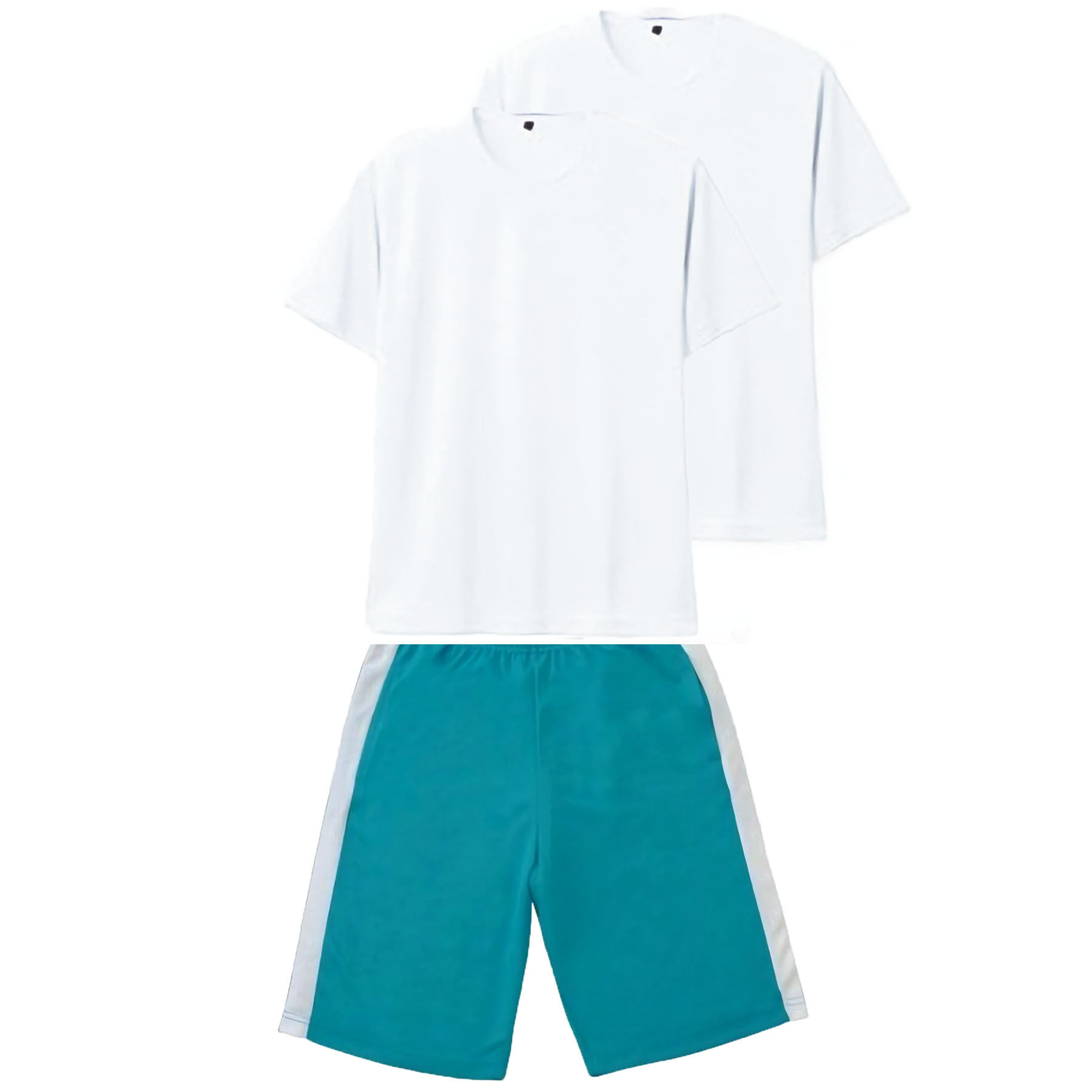 ホワイト+下エメラルドブルー