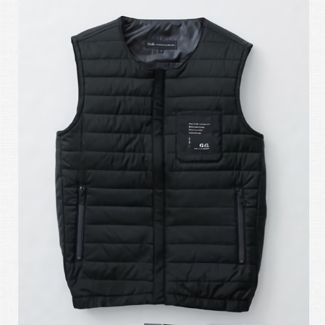 G.G. 防寒ジップアップベスト(中綿ポリエステル) M～LLサイズ (ブラック)