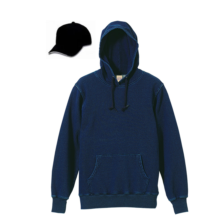 ワンウォッシュ+帽子(ブラック・ホワイト)