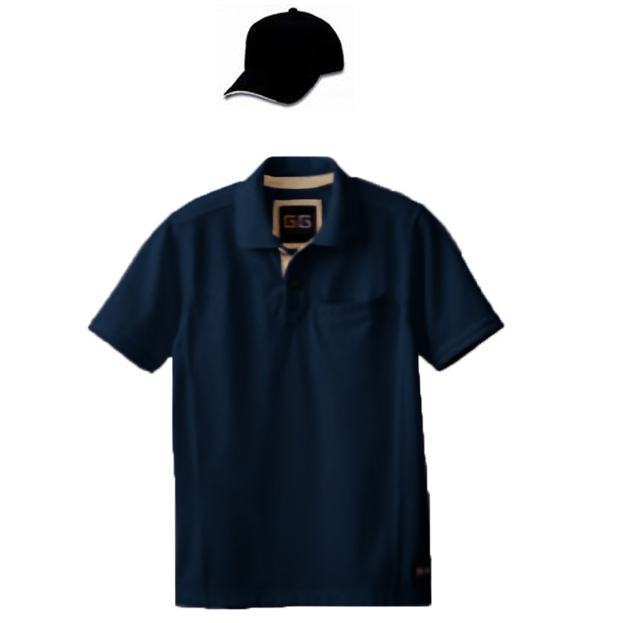 インクブルー+(帽子)ブラック・ホワイト