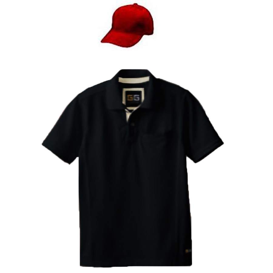 ブラック+(帽子)レッド・ホワイト