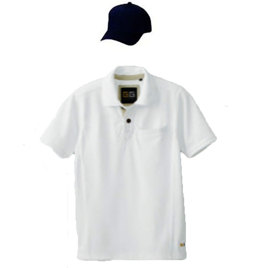 ホワイト+(帽子)ネイビー・ホワイト