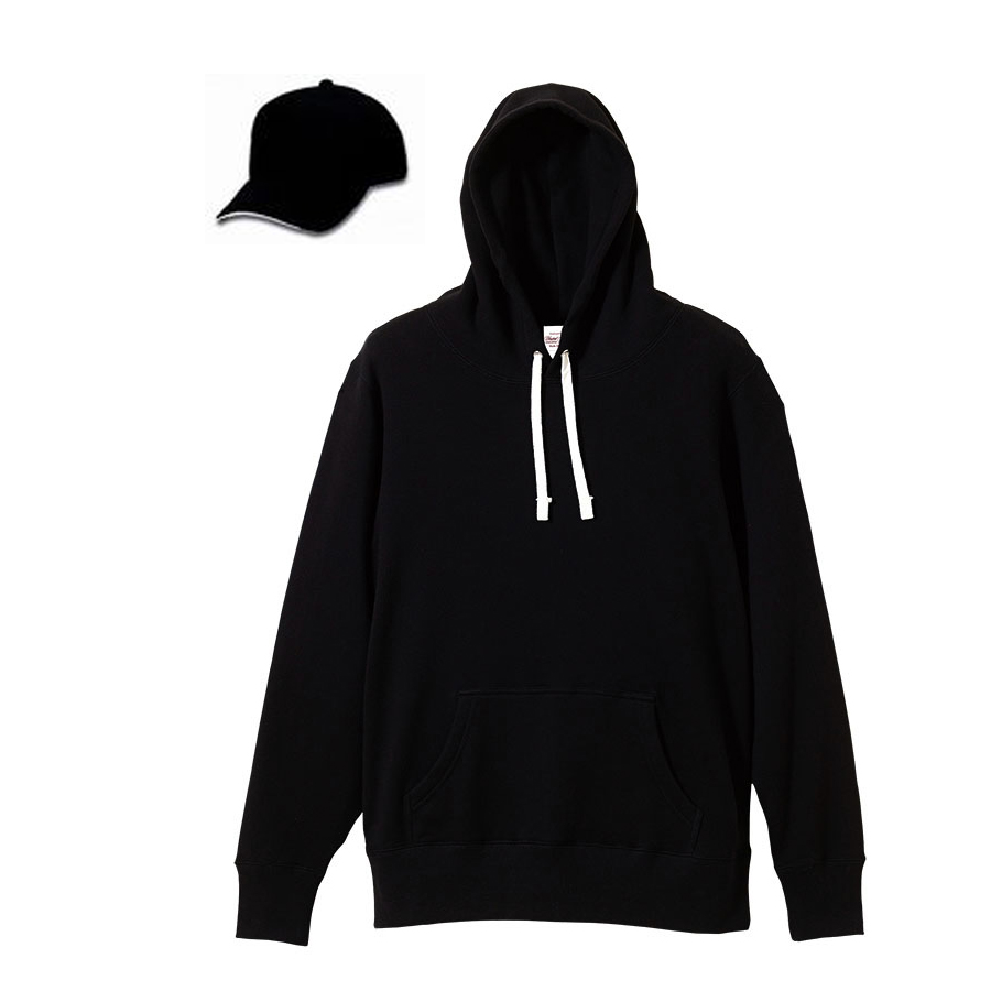 ブラック+(帽子)ブラック・ホワイト