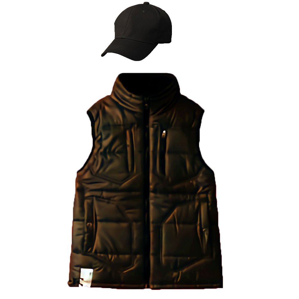 (帽子)ブラック+ダークブラウン