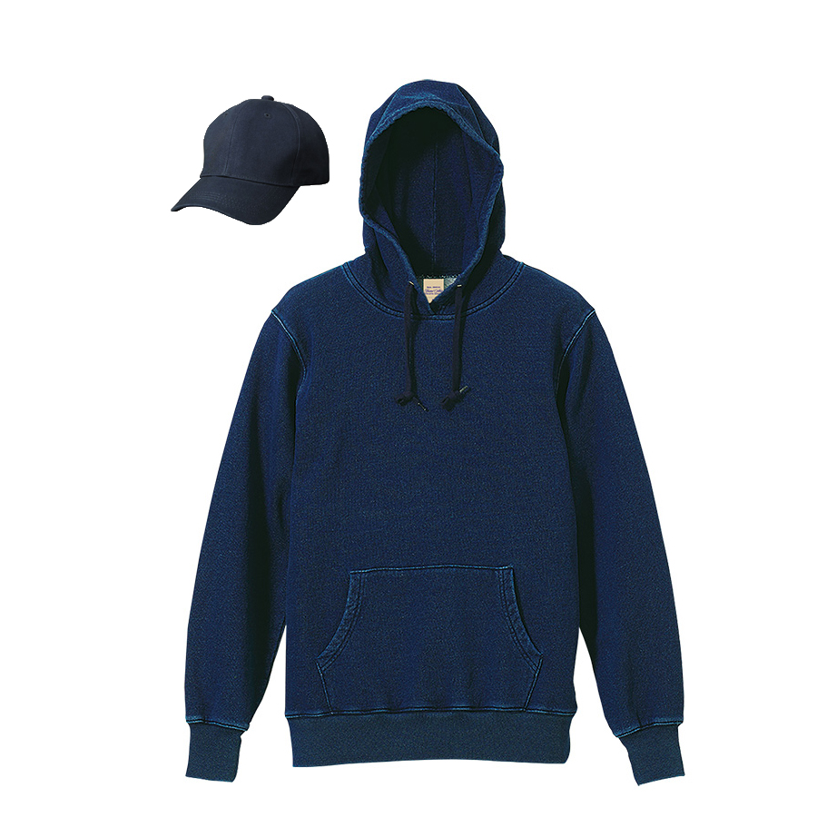 ワンウォッシュ+帽子(ネイビー)