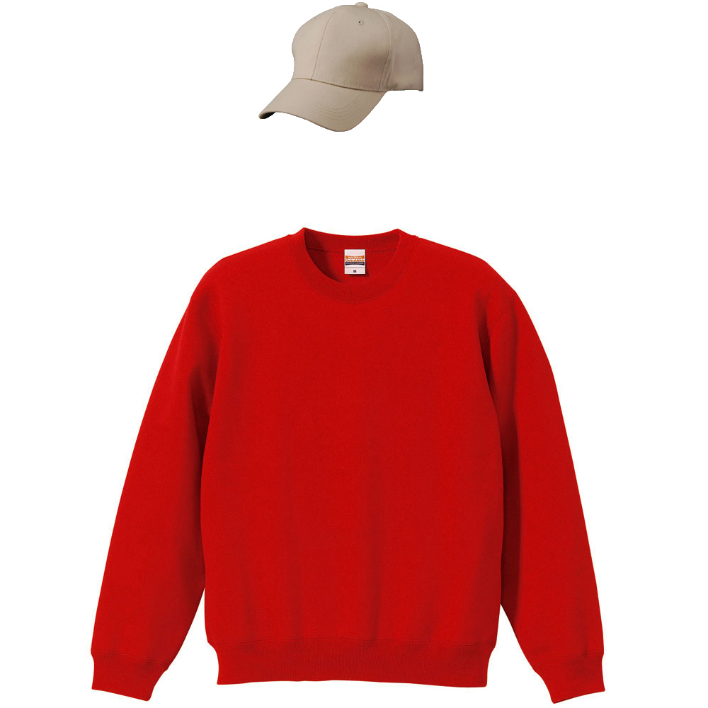 レッド+(帽子)ベージュ