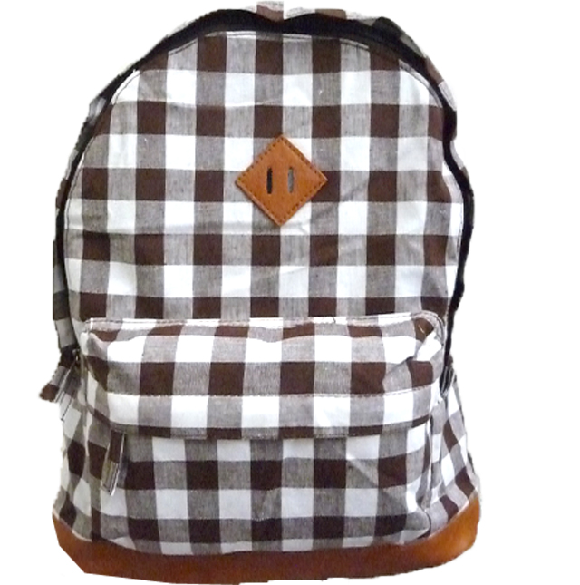 [ミカサ]MIKASA チェック柄outdoorデイバック for レディース&メンズ (チャ色)