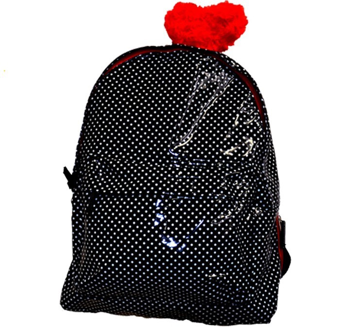 [ミカサ]MIKASA レディース ドット柄エナメルデイバック (クロ色)