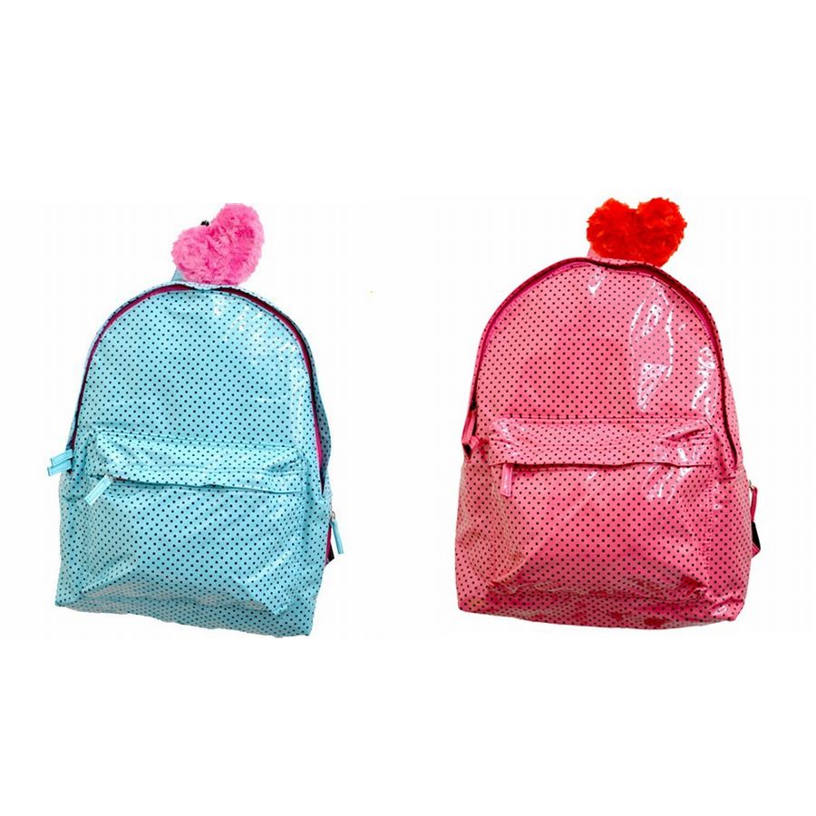 [ミカサ]MIKASA ドット柄エナメルデイパック レディース 2デイバッグアソート (サックス色 + ピンク色)