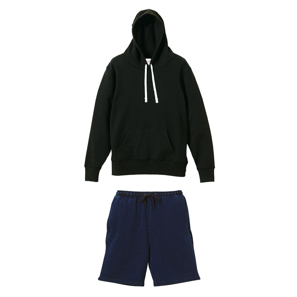 スウェット上下セットアップ プルオーバーパーカー+ショーツ S～LL(XL)サイズ