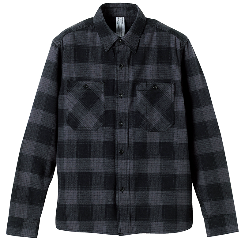 フランネル長袖シャツ コットンキャップコーディネート 学割セットアップ M～LL(XL)サイズ
